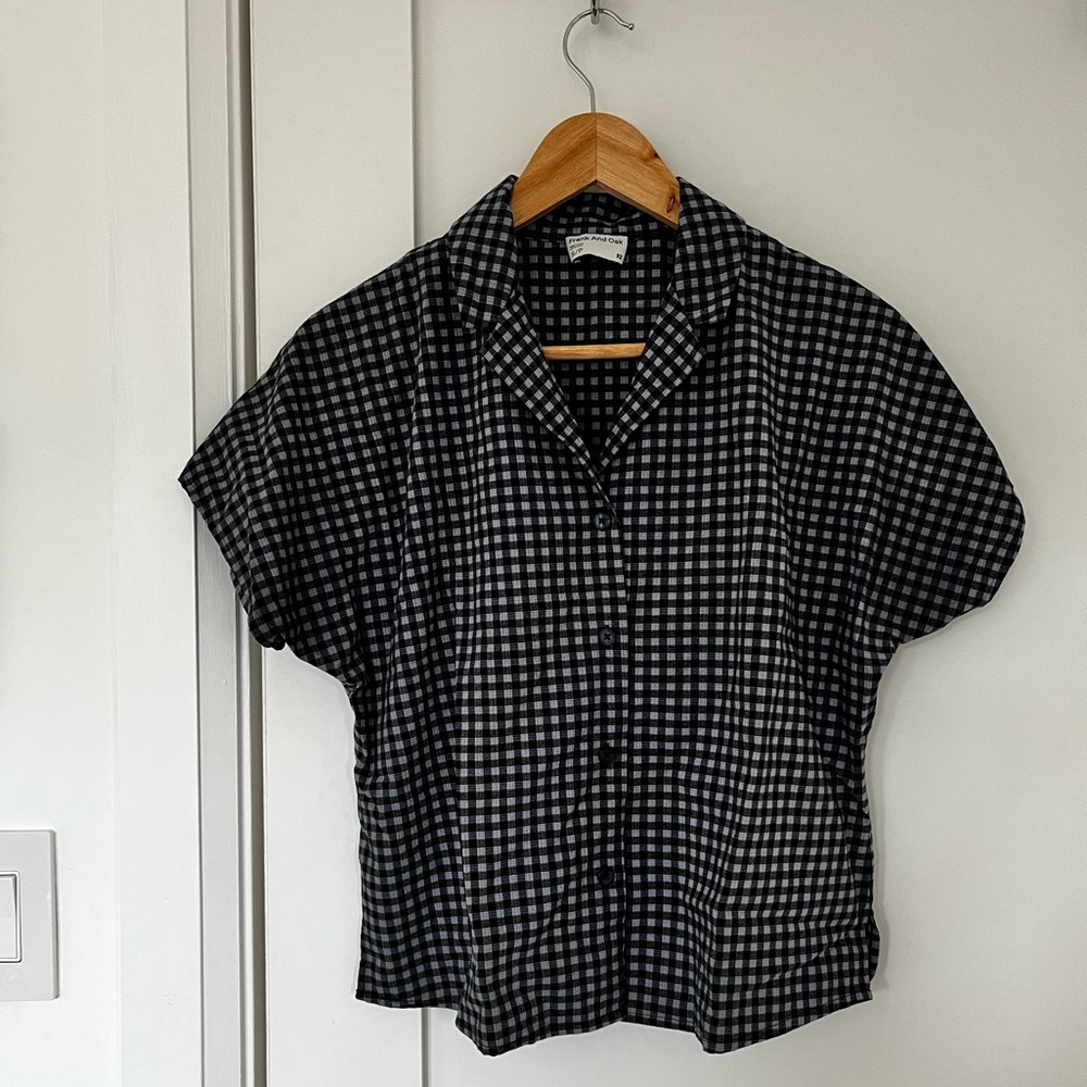 Frank & Oak | Gingham Button Up | S | EUC